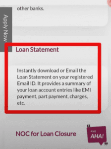 How to download your AXIS Bank Home Loan Statement?