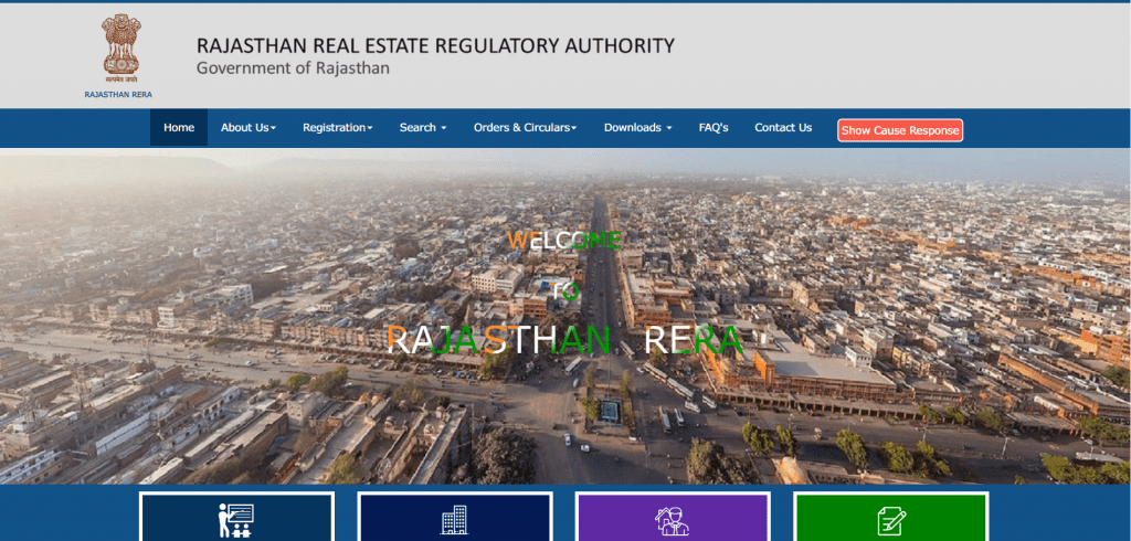 Head to the official Rajasthan RERA site."