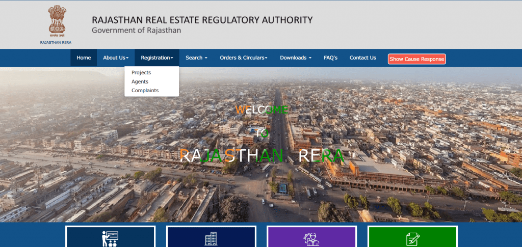 Click 'Online Registration' and choose 'Real Estate Project'.