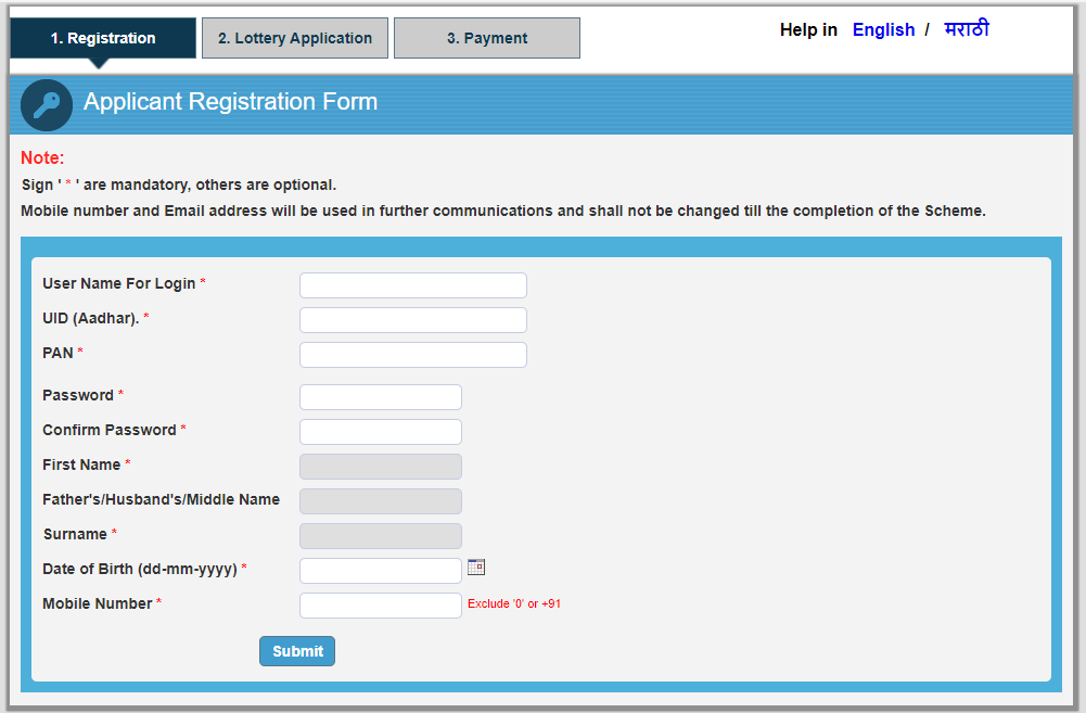 Once You Have Registered on The CIDCO Official Website You Are Eligible For The Housing Lottery.