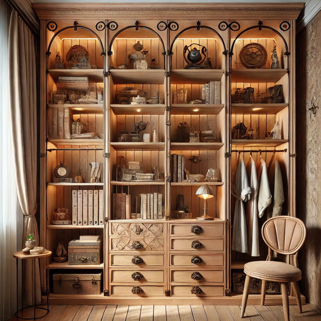 Vintage vibes with stylish wardrobe racks that add character to your closet