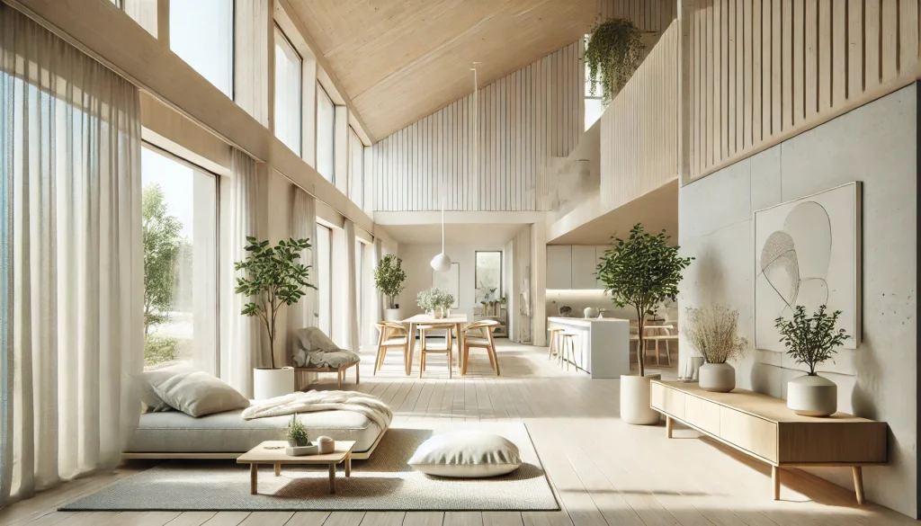 Achieve effortless elegance and tranquility with a Scandinavian-style single-floor house design