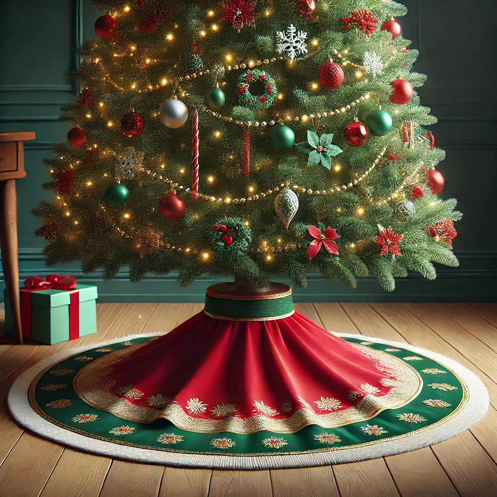 Skirted Finish – A cozy tree skirt wraps up the look.