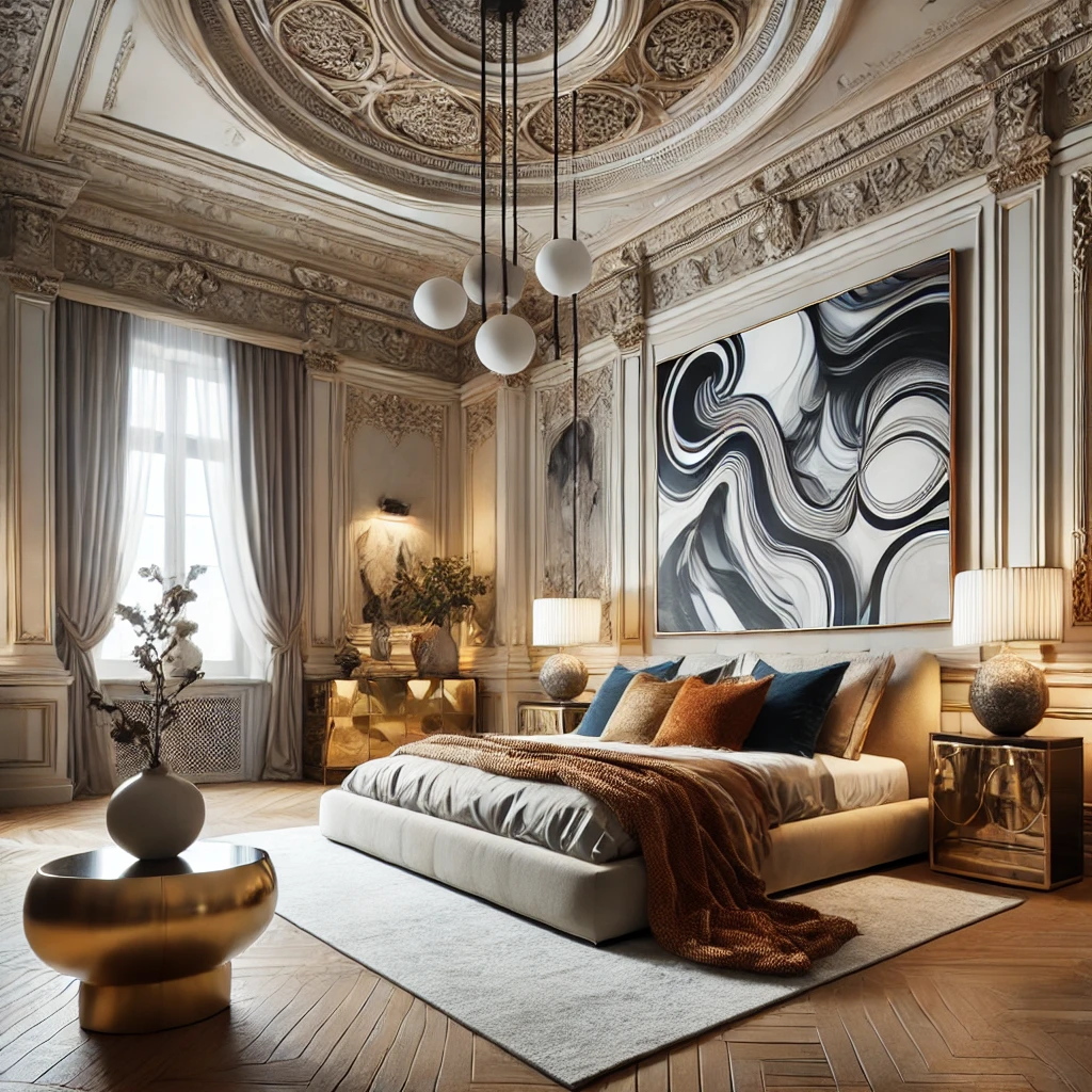 Bold Statement – Unique furniture and artwork add personality.