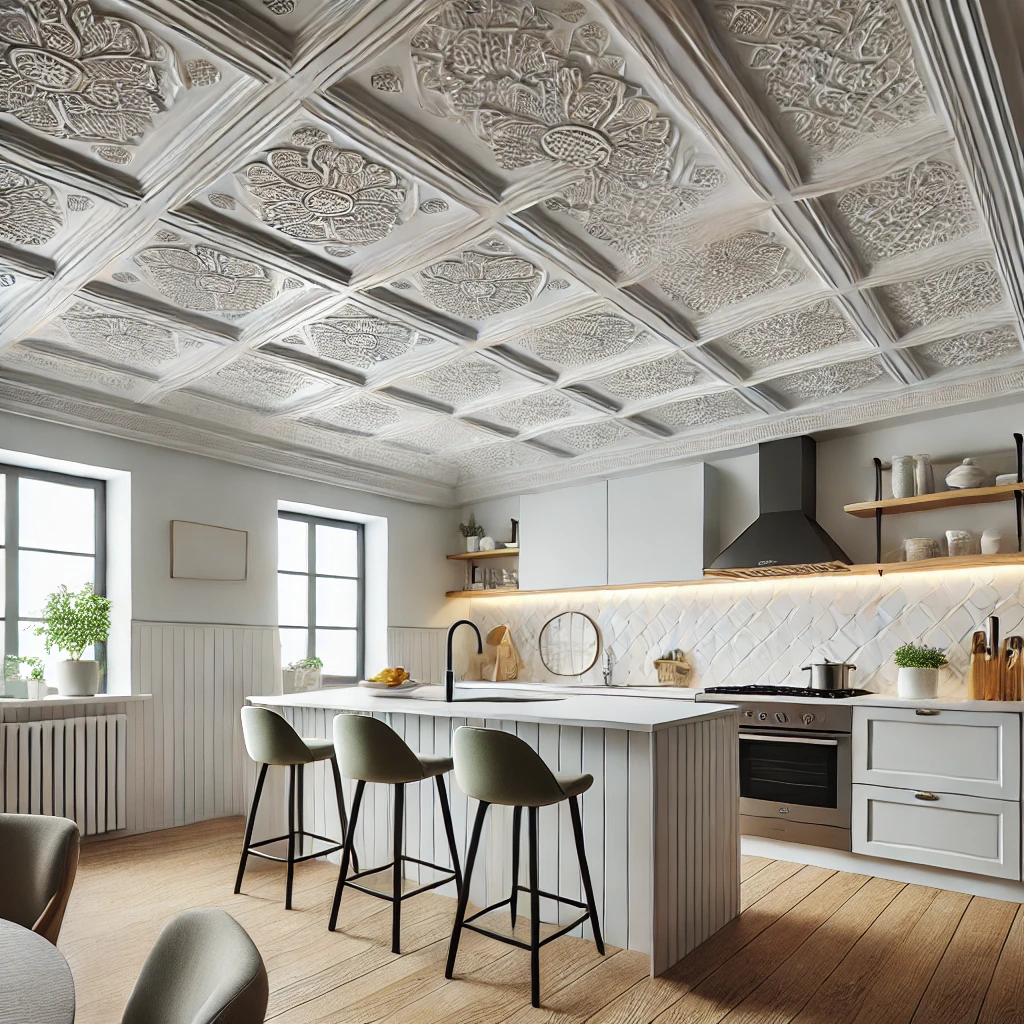 Durable Kitchen – Moisture-resistant ceiling ideal for humid areas.