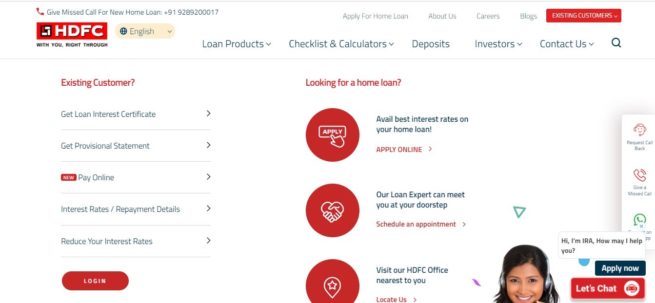 HDFC home loan statement download