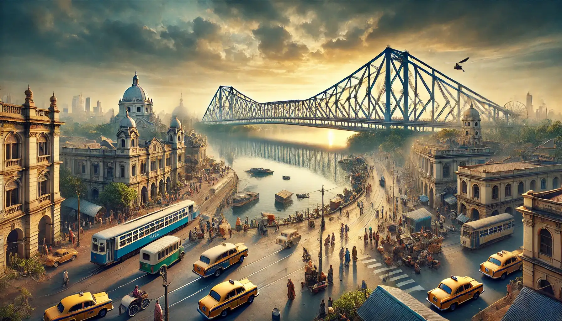 AI's depiction of Kolkata's iconic buildings. 