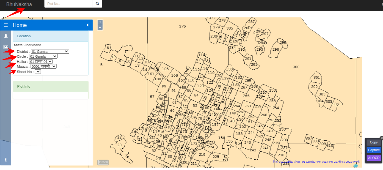 Jharbhoomi Jharkhand districts map