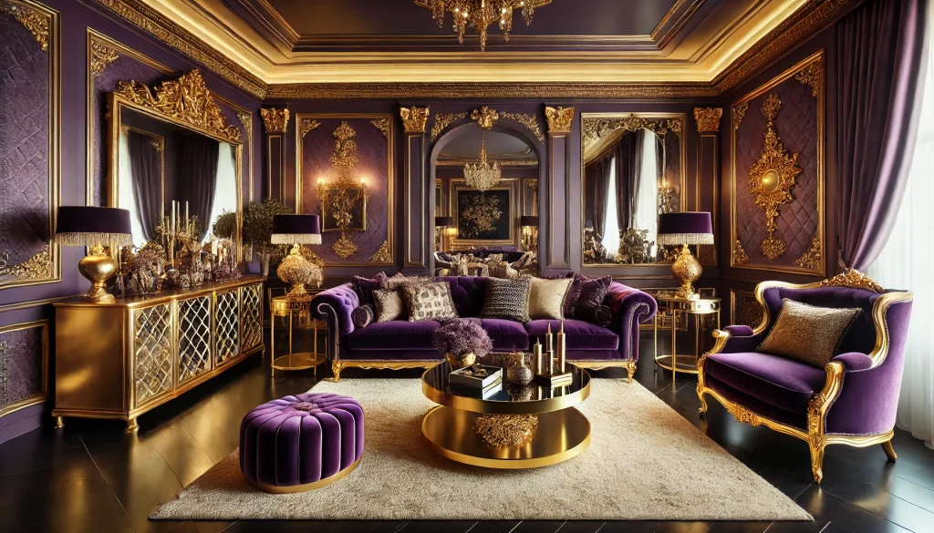 Deep Purple & Gold: Luxurious Glamour