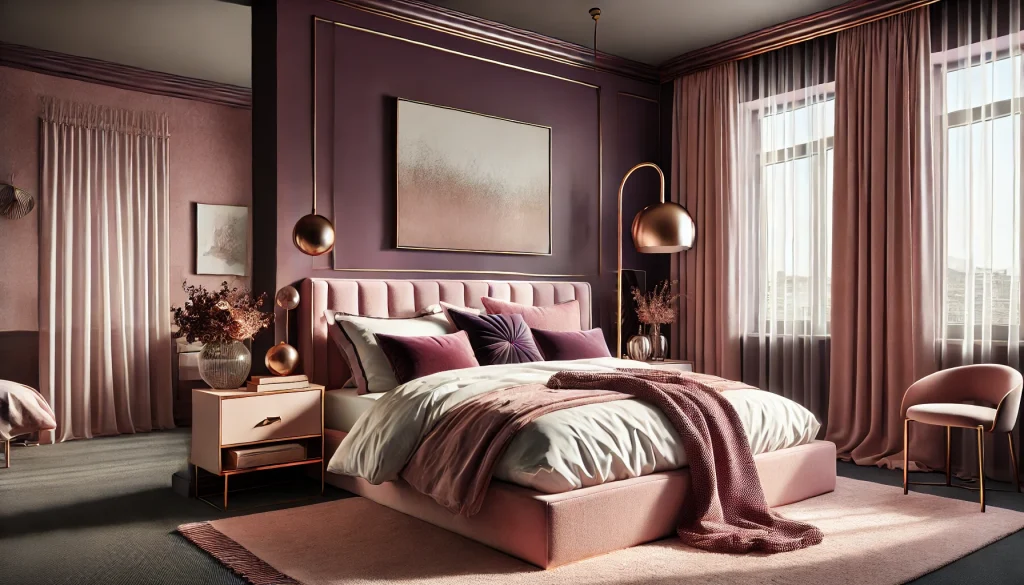 Eggplant Blush Pink Modern Romance