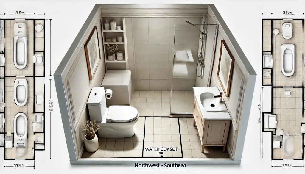 Bathroom Water Closet Placement