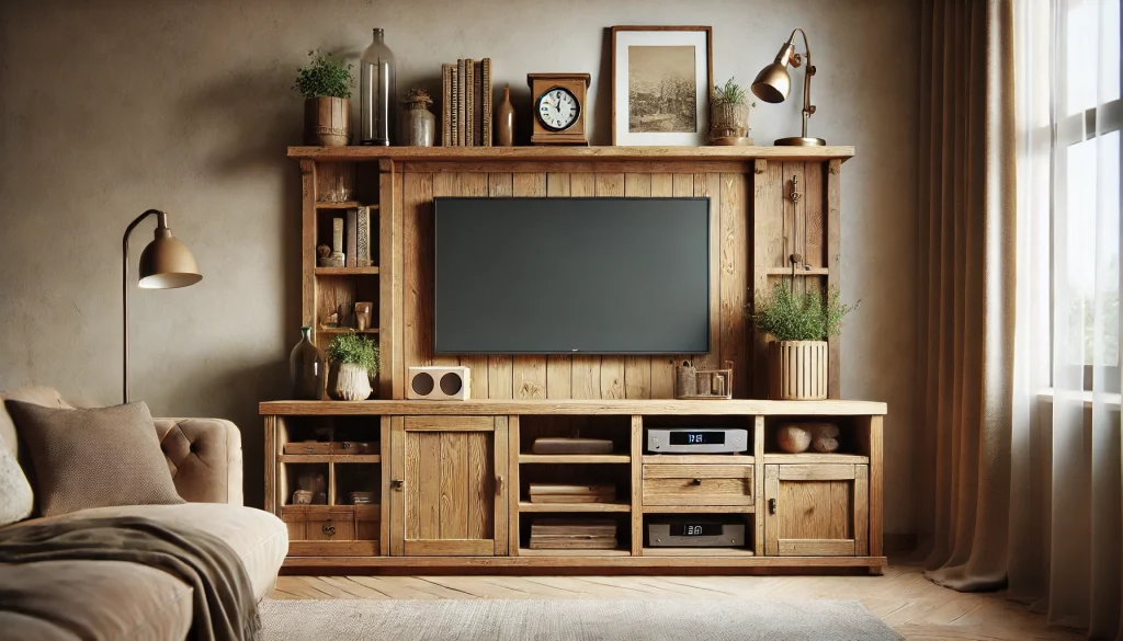 Wooden frame TV Unit