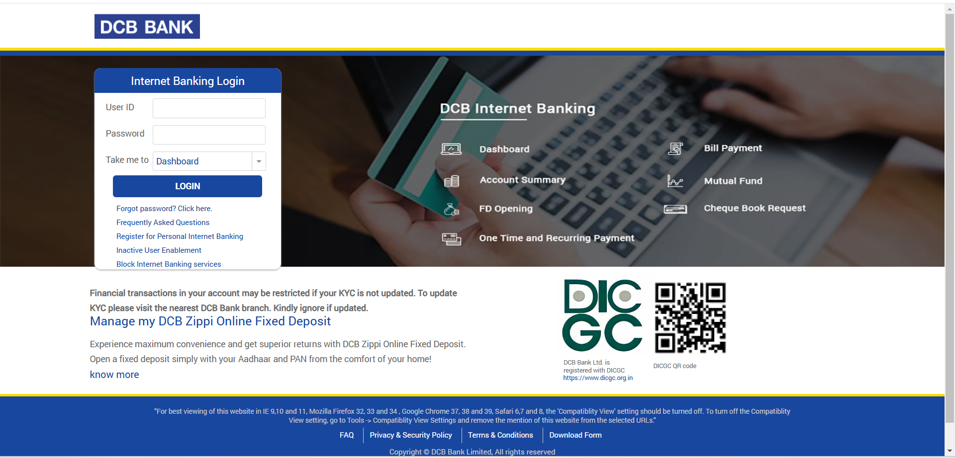 DCB bank home loan statement download