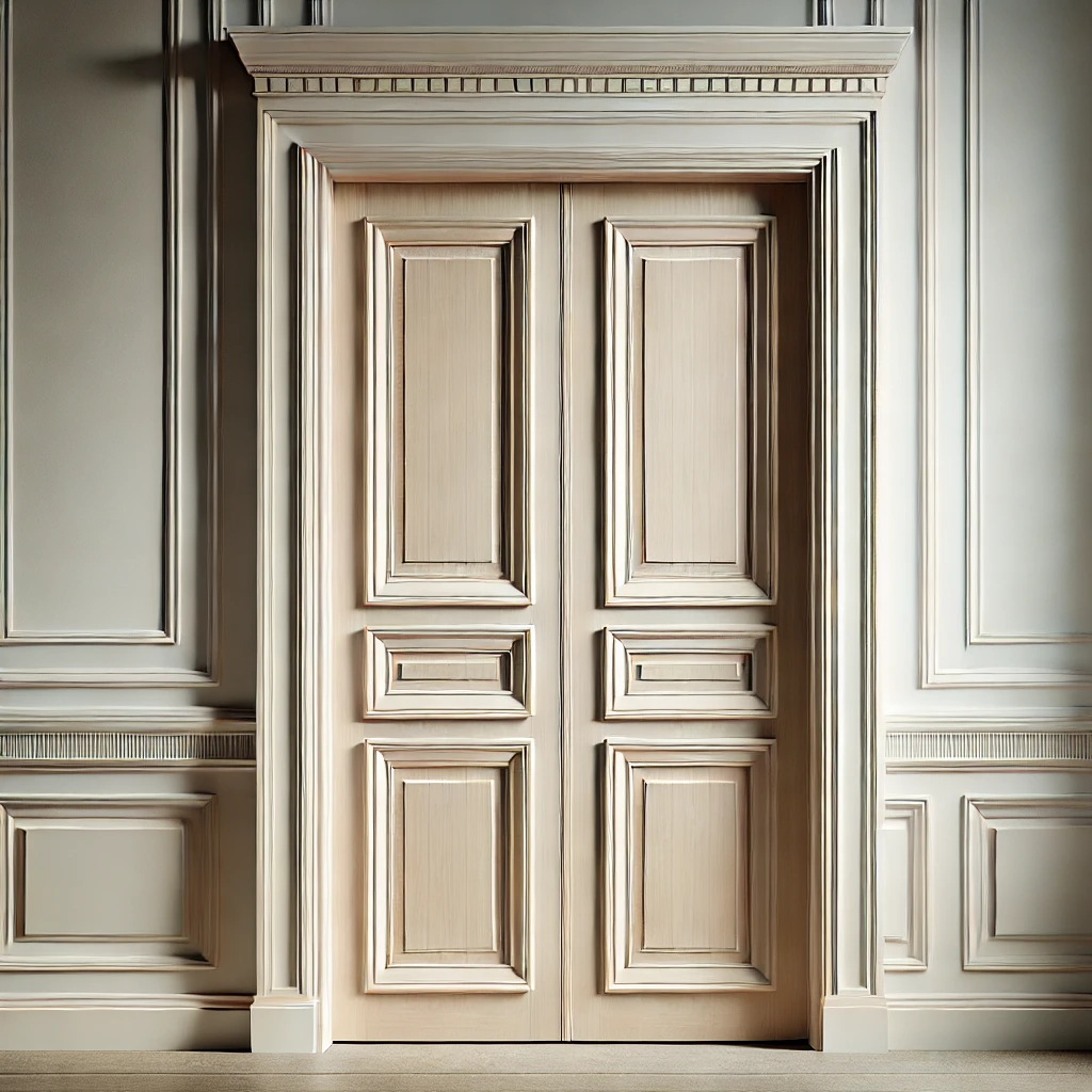 Paneled Door with Molding Accents