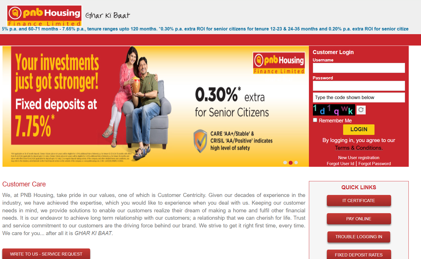 PNB Housing Customer Login