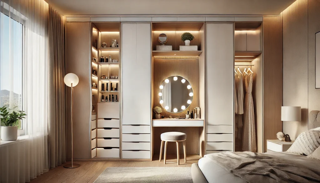 Wardrobe with Integrated Vanity