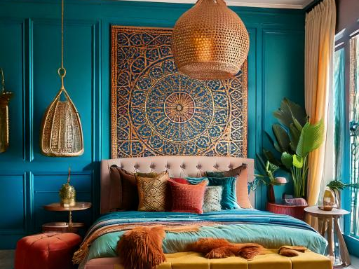 Luxury Bohemian Vibes bedroom design