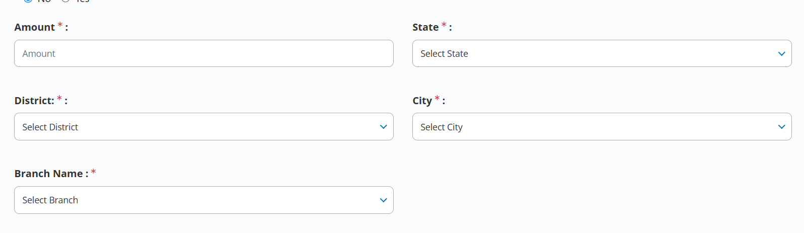 Branch selection